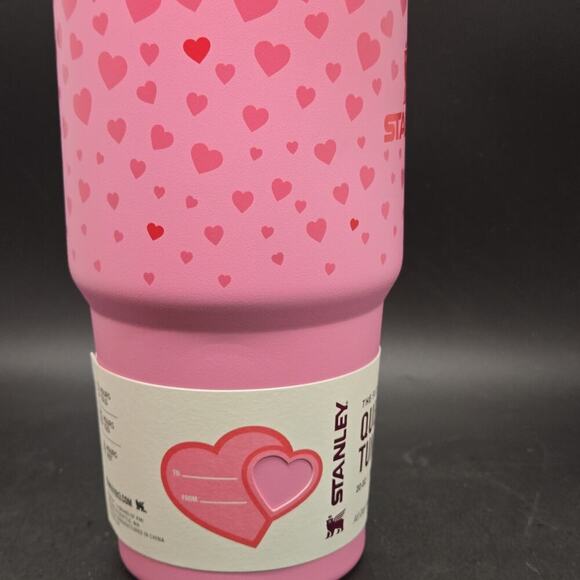 Stanley X Target Exclusive Pink Valentine 20oz NEW IN BOX limited Ed Hearts - Picture 4 of 9